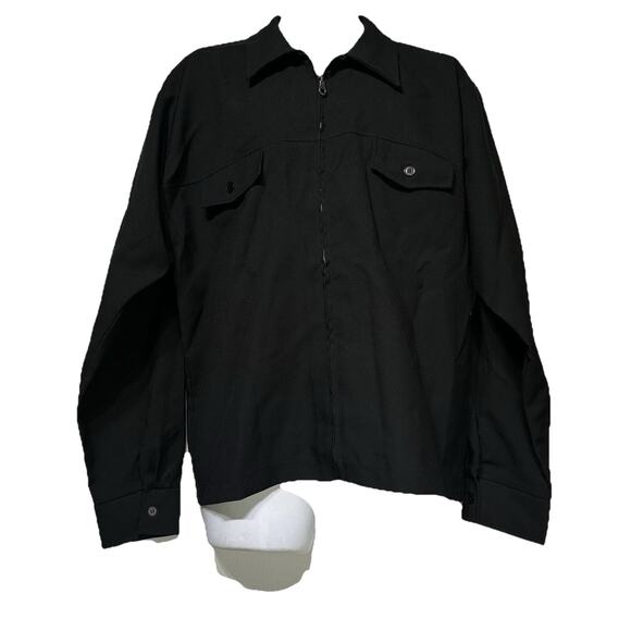 anchor blue black full zip thin jacket Size L - Picture 1 of 6